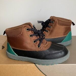 Oshkosh B’gosh Brown/Green Preschool Kids Duck Boots - Sz 12 C